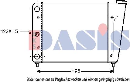 AKS Dasis 040170N - Радіатор, охолодження двигуна autocars.com.ua