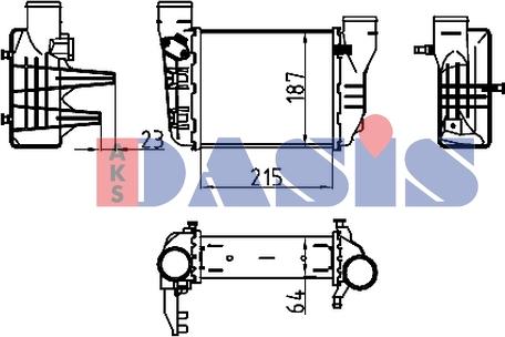 AKS Dasis 047027N - Интеркулер autocars.com.ua