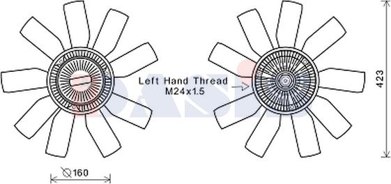 AKS Dasis 048122N - Вентилятор, охолодження двигуна autocars.com.ua