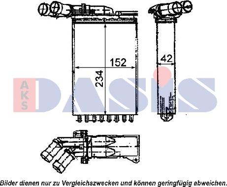 AKS Dasis 049008N - Теплообмінник, опалення салону autocars.com.ua