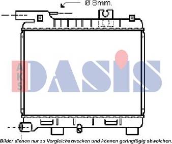 AKS Dasis 050021N - Радіатор, охолодження двигуна autocars.com.ua