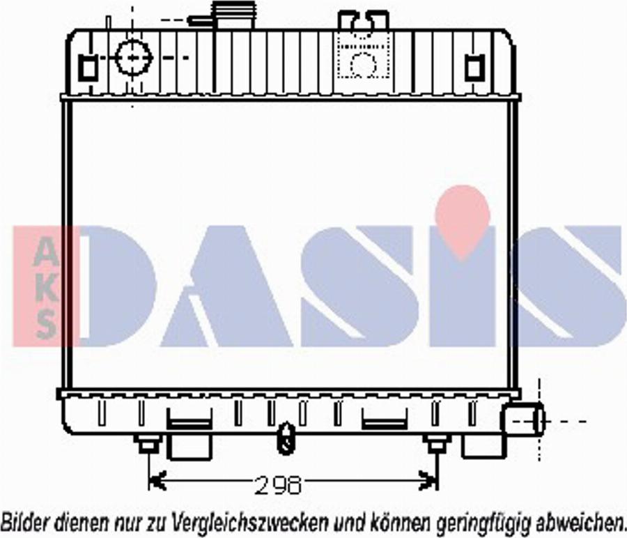 AKS Dasis 050026N - Радіатор, охолодження двигуна autocars.com.ua