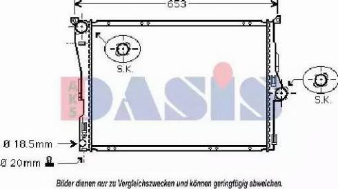 AKS Dasis 050036N - Радіатор, охолодження двигуна autocars.com.ua