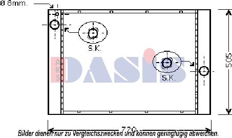 AKS Dasis 050053N - Радіатор, охолодження двигуна autocars.com.ua