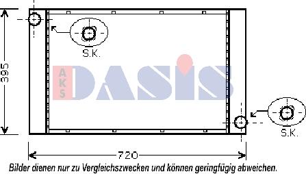 AKS Dasis 050054N - Радіатор, охолодження двигуна autocars.com.ua