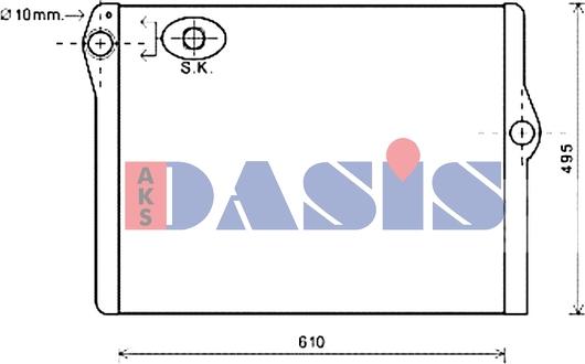 AKS Dasis 050085N - Радіатор, охолодження двигуна autocars.com.ua