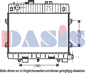 AKS Dasis 050340N - Радіатор, охолодження двигуна autocars.com.ua