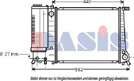 AKS Dasis 050780T - Радиатор, охлаждение двигателя autodnr.net