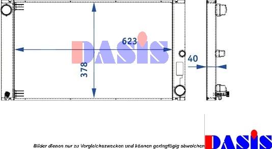 AKS Dasis 051002N - Радіатор, охолодження двигуна autocars.com.ua