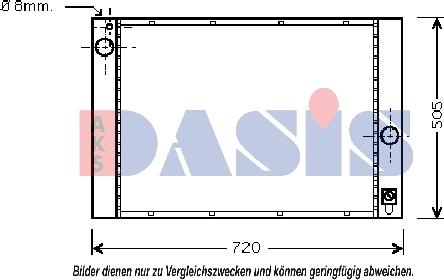 AKS Dasis 051006N - Радіатор, охолодження двигуна autocars.com.ua