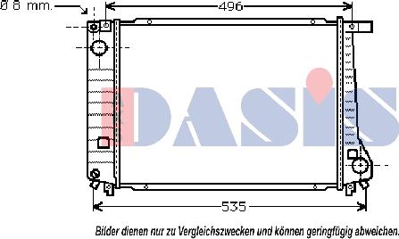 AKS Dasis 051470N - Радіатор, охолодження двигуна autocars.com.ua