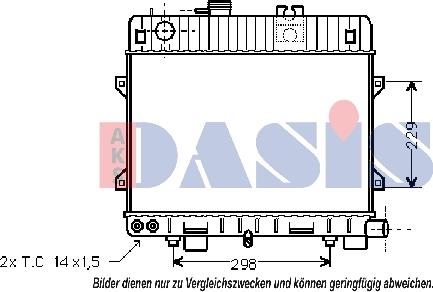 AKS Dasis 051570N - Радіатор, охолодження двигуна autocars.com.ua