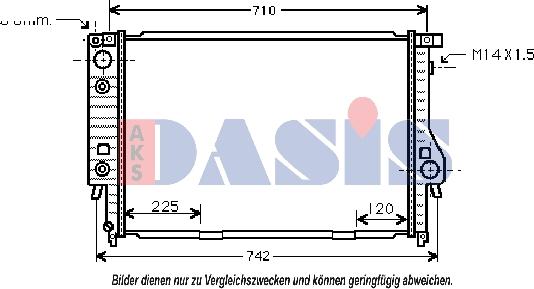 AKS Dasis 051800N - Радіатор, охолодження двигуна autocars.com.ua