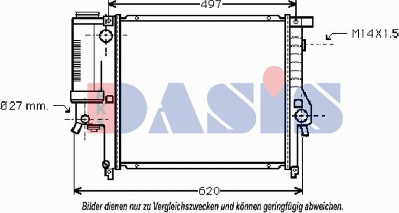 AKS Dasis 051990T - Радіатор, охолодження двигуна autocars.com.ua