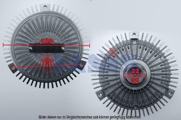 AKS Dasis 058250N - Зчеплення, вентилятор радіатора autocars.com.ua