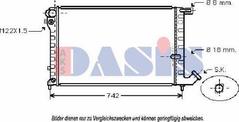 AKS Dasis 060011N - Радіатор, охолодження двигуна autocars.com.ua