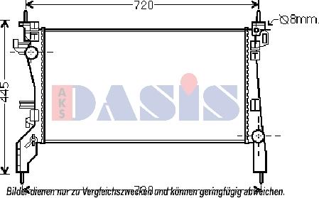 AKS Dasis 060025N - Радіатор, охолодження двигуна autocars.com.ua