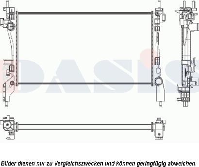 AKS Dasis 060026N - Радіатор, охолодження двигуна autocars.com.ua