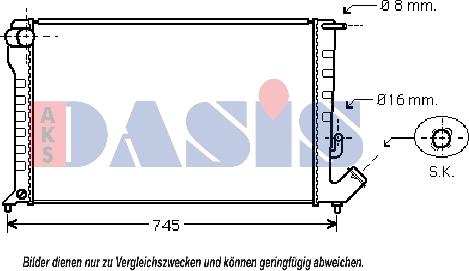 AKS Dasis 060031N - Радіатор, охолодження двигуна autocars.com.ua