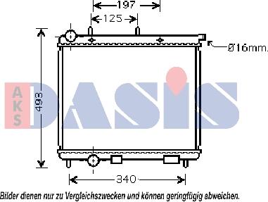 AKS Dasis 060033N - Радіатор, охолодження двигуна autocars.com.ua