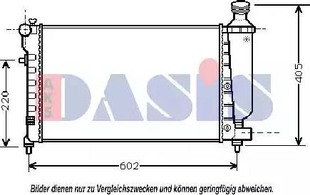 AKS Dasis 060036N - Радіатор, охолодження двигуна autocars.com.ua