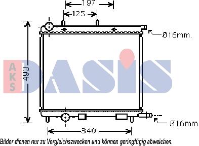 AKS Dasis 060056N - Радіатор, охолодження двигуна autocars.com.ua