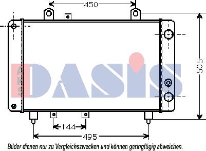 AKS Dasis 060140N - Радіатор, охолодження двигуна autocars.com.ua