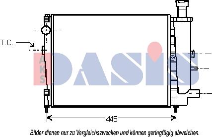 AKS Dasis 060360N - Радіатор, охолодження двигуна autocars.com.ua