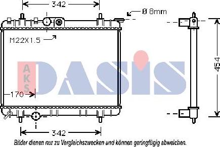 AKS Dasis 061090N - Радіатор, охолодження двигуна autocars.com.ua