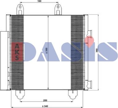 AKS Dasis 062024N - Конденсатор, кондиціонер autocars.com.ua