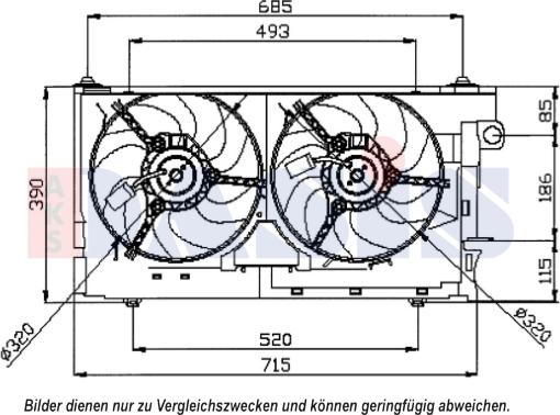 AKS Dasis 068023N - Вентилятор, охлаждение двигателя autodnr.net