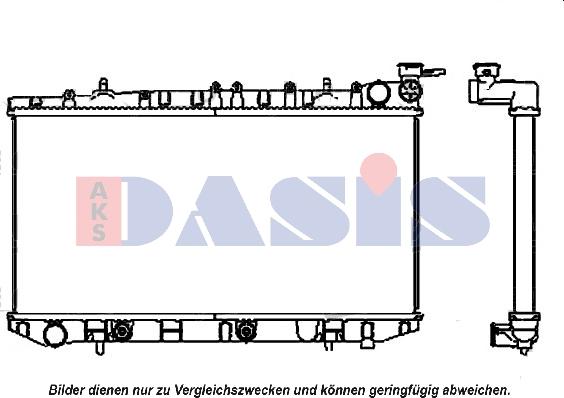 AKS Dasis 070012N - Радіатор, охолодження двигуна autocars.com.ua