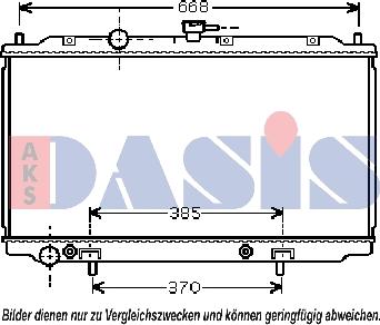 AKS Dasis 070087N - Радіатор, охолодження двигуна autocars.com.ua