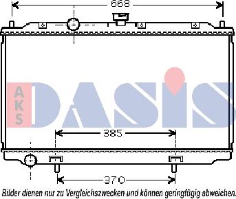 AKS Dasis 070088N - Радіатор, охолодження двигуна autocars.com.ua