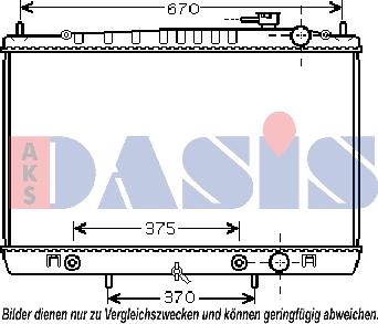 AKS Dasis 070123N - Радіатор, охолодження двигуна autocars.com.ua