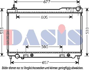 AKS Dasis 070145N - Радіатор, охолодження двигуна autocars.com.ua