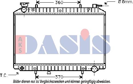 AKS Dasis 070280N - Радіатор, охолодження двигуна autocars.com.ua