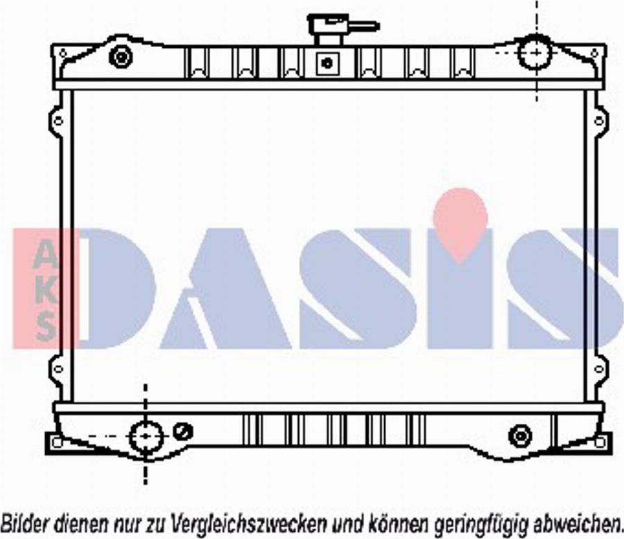 AKS Dasis 070990N - Радіатор, охолодження двигуна autocars.com.ua