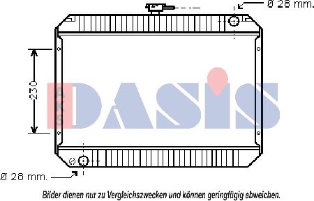 AKS Dasis 071030N - Радіатор, охолодження двигуна autocars.com.ua