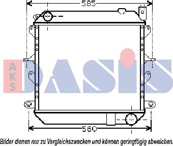 AKS Dasis 071910N - Радіатор, охолодження двигуна autocars.com.ua