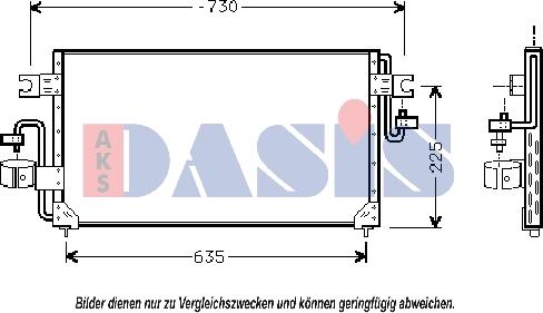 AKS Dasis 072005N - Конденсатор, кондиціонер autocars.com.ua