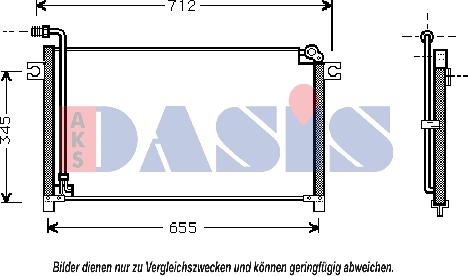 AKS Dasis 072006N - Конденсатор, кондиціонер autocars.com.ua