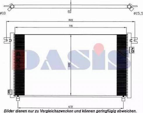 AKS Dasis 072036N - Конденсатор, кондиціонер autocars.com.ua