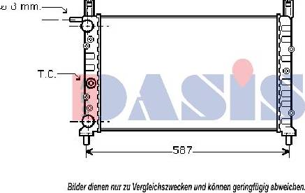 AKS Dasis 080006N - Радіатор, охолодження двигуна autocars.com.ua