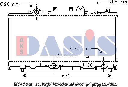 AKS Dasis 080042N - Радіатор, охолодження двигуна autocars.com.ua