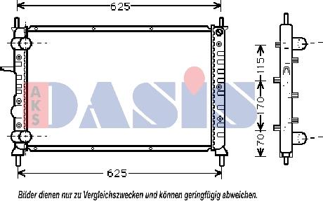 AKS Dasis 080047N - Радіатор, охолодження двигуна autocars.com.ua