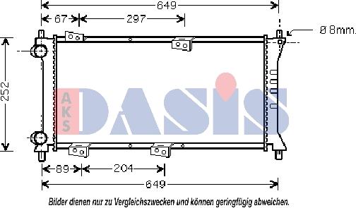 AKS Dasis 080059N - Радіатор, охолодження двигуна autocars.com.ua