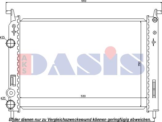 AKS Dasis 080084N - Радіатор, охолодження двигуна autocars.com.ua