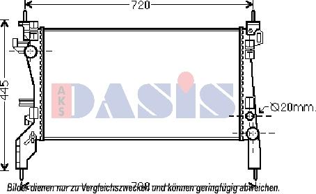 AKS Dasis 080101N - Радіатор, охолодження двигуна autocars.com.ua