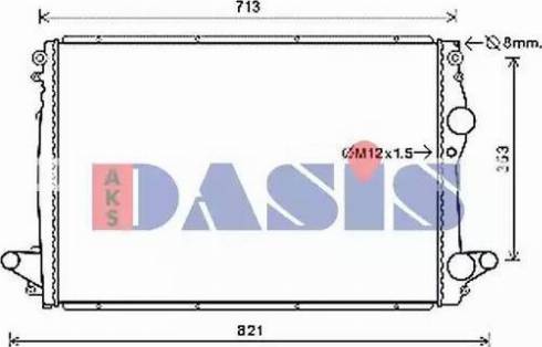 AKS Dasis 080128N - Радіатор, охолодження двигуна autocars.com.ua